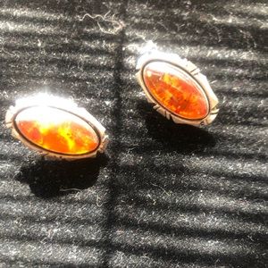 Sterling and Amber earrings